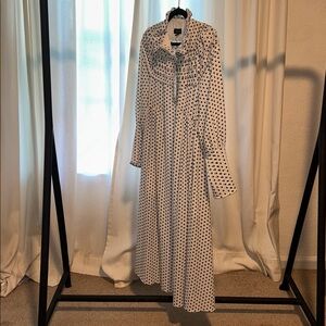 Topshop Navy Polka Dot Blouse